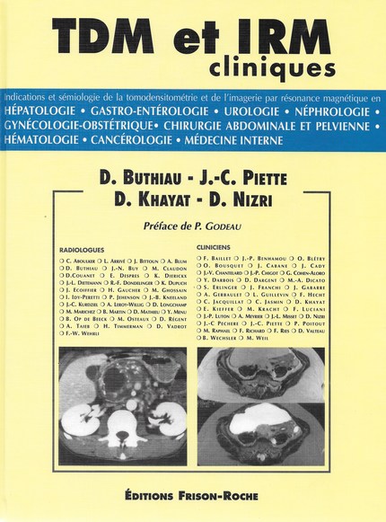 TDM et IRM cliniques -  - Editions Frison-Roche